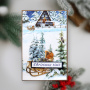 DIY-Kit zur Gestaltung von 6 Grußkarten "Country Christmas", 10 cm x 15 cm