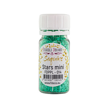 Pailletten Sterne Mini, Aquamarin, #014