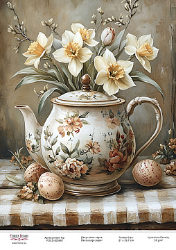 Decoupage card «Spring flowers-13» #000967, 21cm x 29,7cm