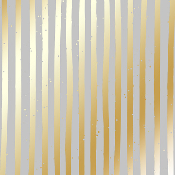 Arkusz papieru jednostronnego wytłaczanego złotą folią, wzór "Złote Paski Szare", 30,5x30,5cm 