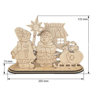 Blank for decoration #350 "Christmas #2" - 2 Blank for decoration #350 "Christmas #2" - 2