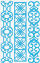 Stencil for crafts 4x25cm "Borders 1" #056