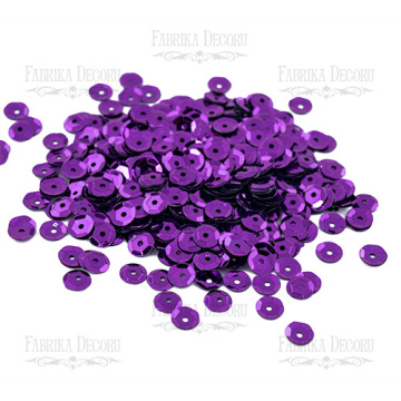 Sequins Round rosettes, amethyst metallic, #237 - 2
