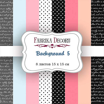 Double-sided scrapbooking paper set Backgrounds 5 6”x6” 8 sheets