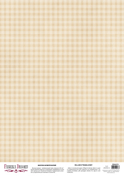 Deco vellum colored sheet Gingham Brown, A3 (11,7" х 16,5")