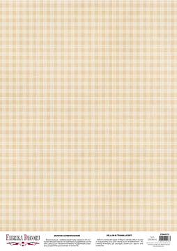 Deco vellum colored sheet Gingham Brown, A3 (11,7" х 16,5")