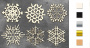 Chipboard embellishments set,  "Snowflakes 3" #068