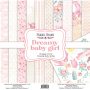 Double-sided scrapbooking paper set Dreamy baby girl 12"x12", 10 sheets