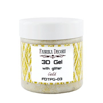 3-D gel with glitter "Gold", 150ml