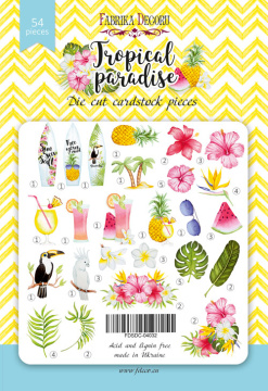 Set of die cuts Tropical paradise, 54 pcs - 2