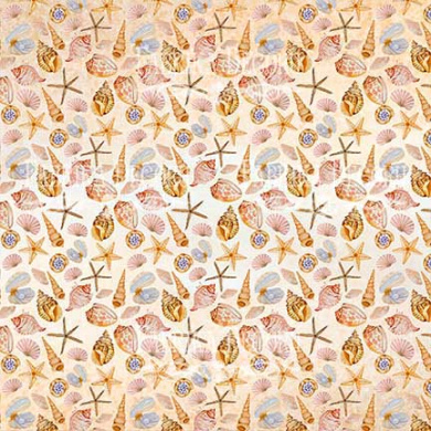 лист двусторонней бумаги для скрапбукинга "sea breeze" 20,5х20,5 см - 2