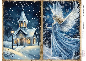 Decoupage card «Christmas Tale» #000797, 21cm x 29,7cm