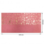 Piece of PU leather for bookbinding with gold pattern Golden Dill Rose vintage, 50cm x 25cm  - 0