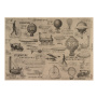 лист крафт бумаги с рисунком mechanics and steampunk #04, 42x29,7 см