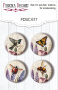 Set of 4pcs flair buttons for scrabooking, Spring Botanical Story, #617