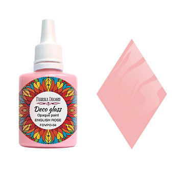 Деко Гласс Opak Farbe, Englische Rose, 30ml