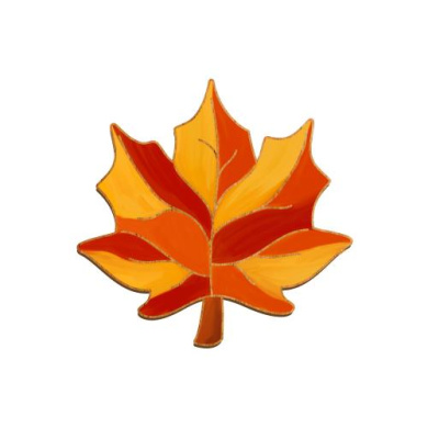 brooch blank for coloring #105 “maple leaf” - 2