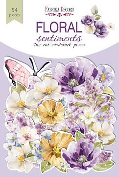 Stanzen-Set Floral Sentiments, 54 Stück