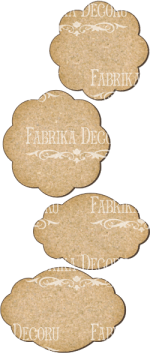 set of mdf ornaments for decoration #116 - 2