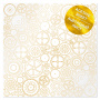 Acetate sheet with golden pattern Golden Gears 12"x12"