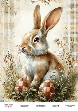 Decoupage card «Easter Bunny-09» #000930, 21cm x 29,7cm