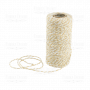 Baumwoll-Melange-Kordel, Farbe Weiß mit Creme, 1m