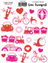 Kit of stickers Love transport #090