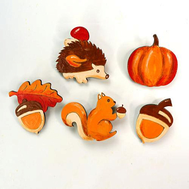 kraft pin set “autumn motifs” - a set of blanks for creating badges