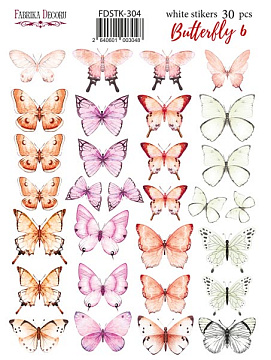 Aufkleberset 30 Stück Schmetterling #304