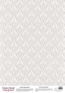 Deco vellum colored sheet Damask Brasilin, A3 (11,7" х 16,5")