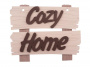 Drewniany zestaw do kolorowania, płytka do zawieszenia "Cozy Home", #003