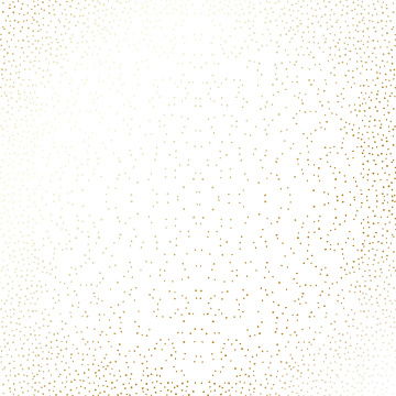 Sheet of single-sided paper with gold foil embossing, pattern Golden Mini Drops White, 12"x12"