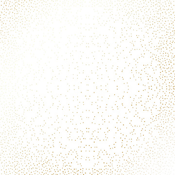 Sheet of single-sided paper with gold foil embossing, pattern Golden Mini Drops White, 12"x12"