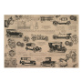 лист крафт бумаги с рисунком mechanics and steampunk #10, 42x29,7 см