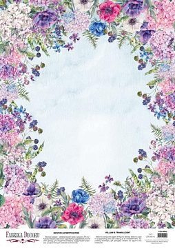 Deco vellum colored sheet Night Garden, A3 (11,7" х 16,5")