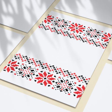 Stencil reusable, 15 cm x 20 cm Embroidery border, #438 - 2 Stencil reusable, 15 cm x 20 cm Embroidery border, #438 - 2