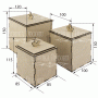 Box-Set für Schmuck, Accessoires, Dekor, 3 Stk., DIY-Bausatz #038
