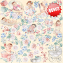 Double-sided scrapbooking paper set Shabby baby girl redesign 12"x12", 10 sheets - 10