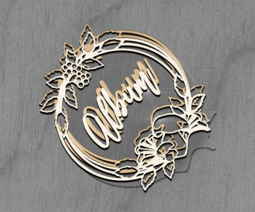 Mega shaker dimension set, 15cm x 15cm, Round frame - Mushroom - 2