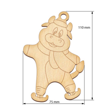 Figurine for painting and decorating #330 "The skating bull" - 2