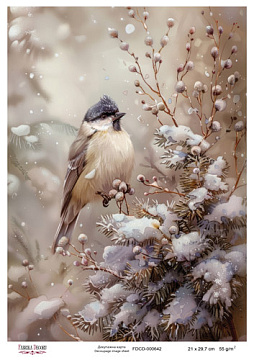 Decoupage card #0642, 21x29,7 cm