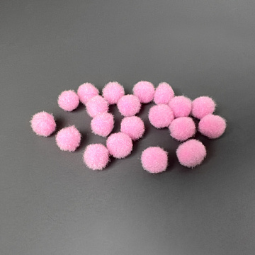 Pompons für Kreativität, Rosa, 20 Stk, Durchmesser 10mm