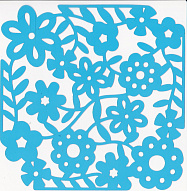 Stencil for crafts 14x14cm "Flower meadow" #040