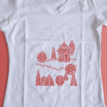 Stencil for crafts 15x20cm "Winter landscape" #200 - 2