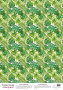 Deco vellum colored sheet Green Wild Tropics, A3 (11,7" х 16,5")