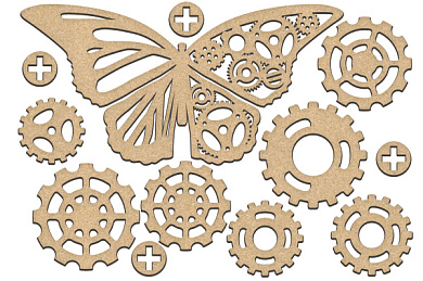 set of mdf ornaments for decoration #187