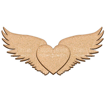  Art board Heart with wings 40х19 cm