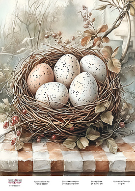 декупажная карта «пасхальные яйца-05» #000901, 21см x 29,7см фабрика декору