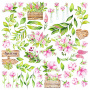 Sheet of images for cutting. Collection "Spring blossom"