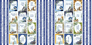 Set of stripes with pictures for decoration Country winter